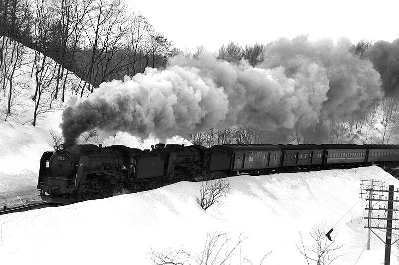 C62重連冬の函館本線急行ニセコ104レ目名-上目名